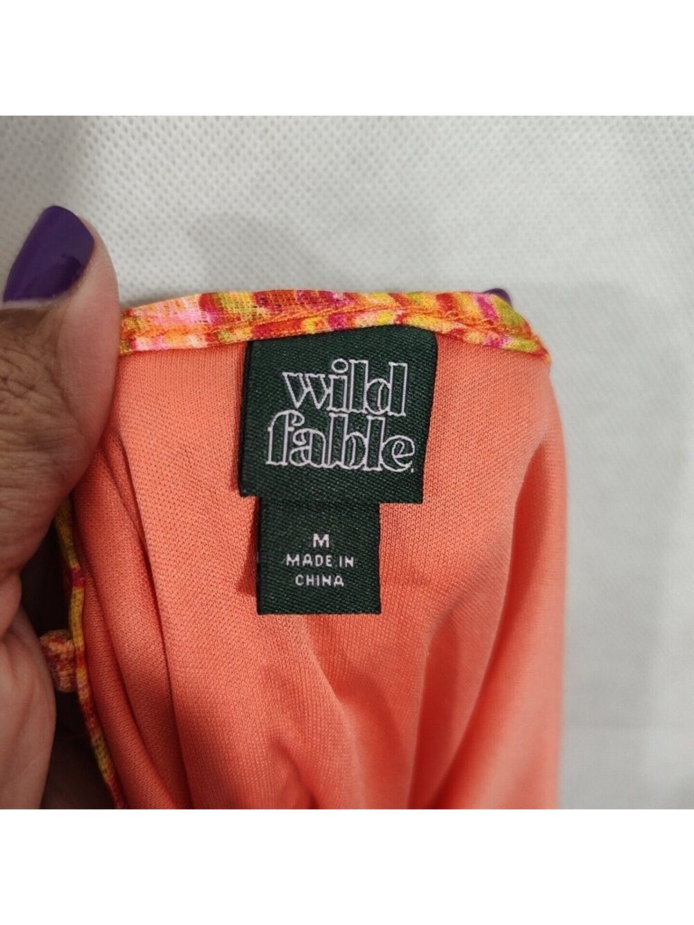 Wild Fable Orange Yellow Layered Tiered Mini Dress Women Size M Sleeveless NEW - Picture 5 of 8